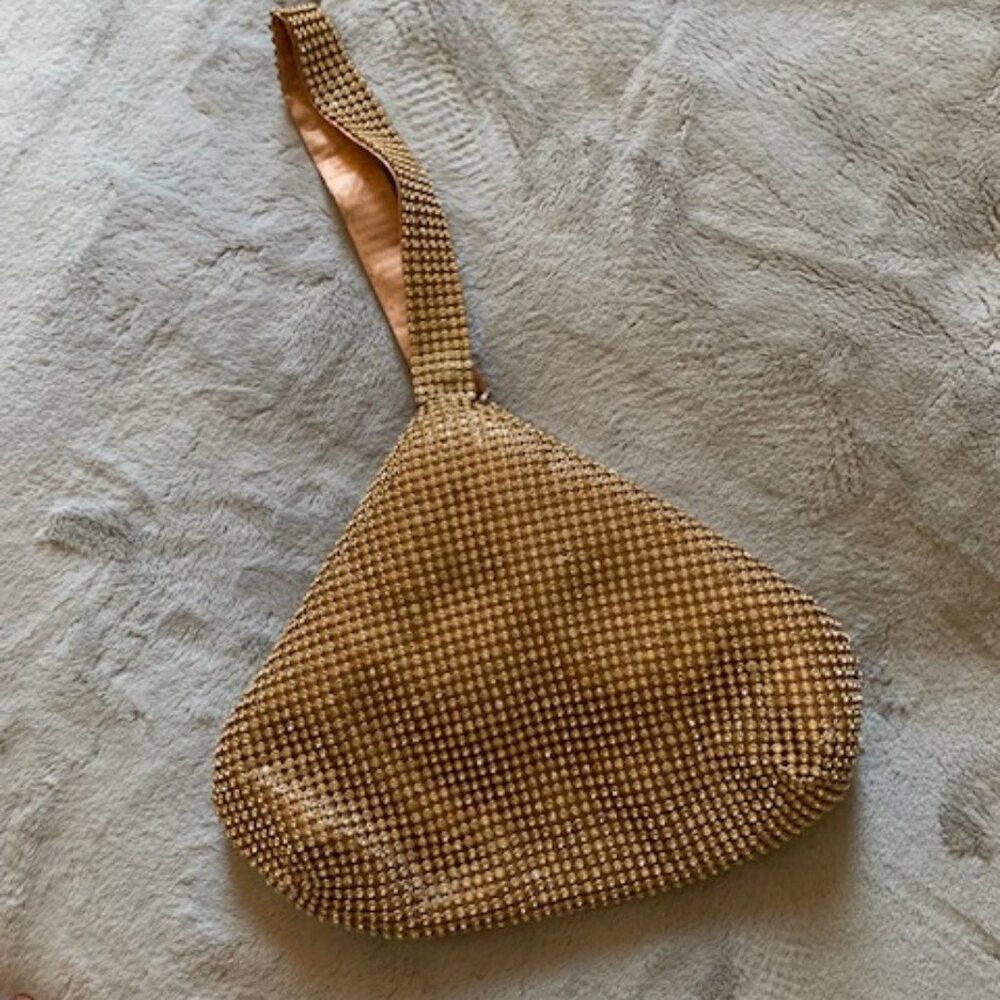 Glamorous Brand Gold Rhinestone Evening Bag/Wristlet